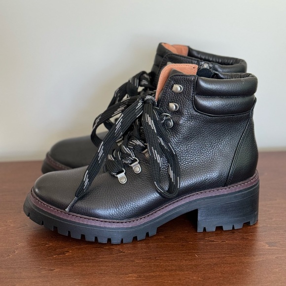 Gentle Souls Brooklyn 2.1 Black Leather Combat Boots - Picture 6 of 15